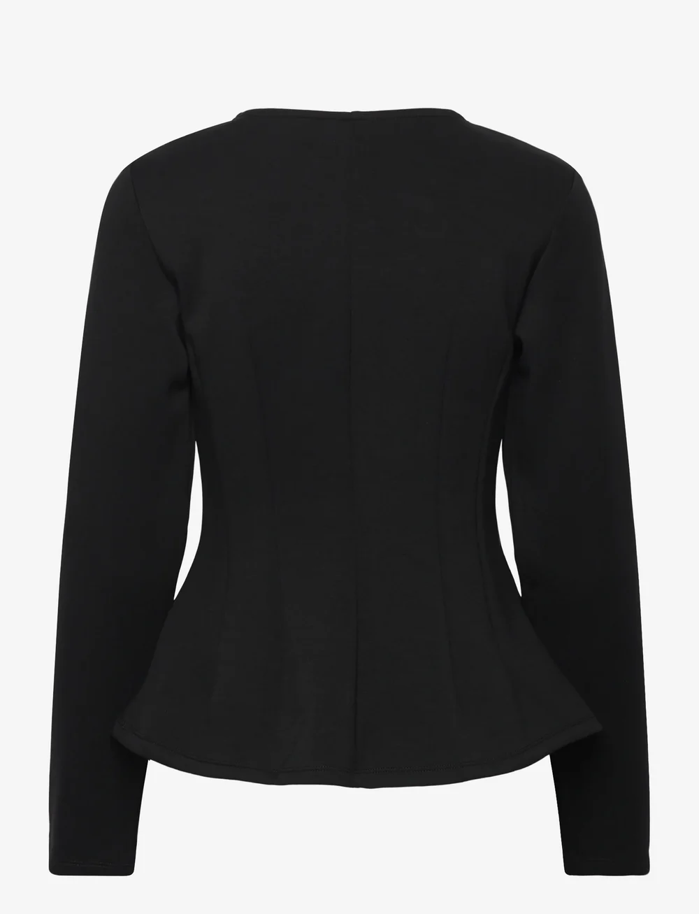 Object - OBJDORINA L/S RE SCULPTURE TOP E WI 25 - topi ar garām piedurknēm - black - 1