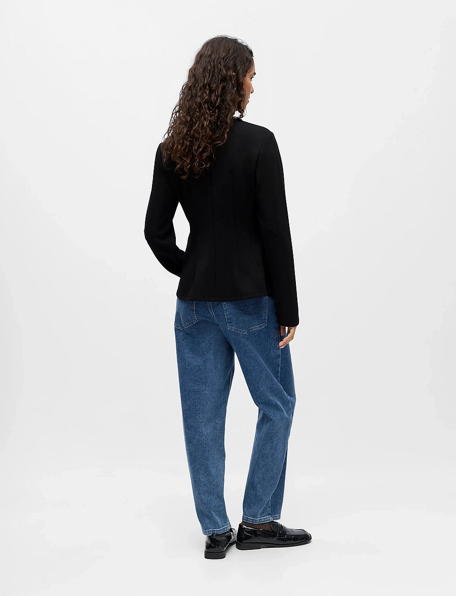 Object - OBJDORINA L/S RE SCULPTURE TOP E WI 25 - langärmlige tops - black - 3