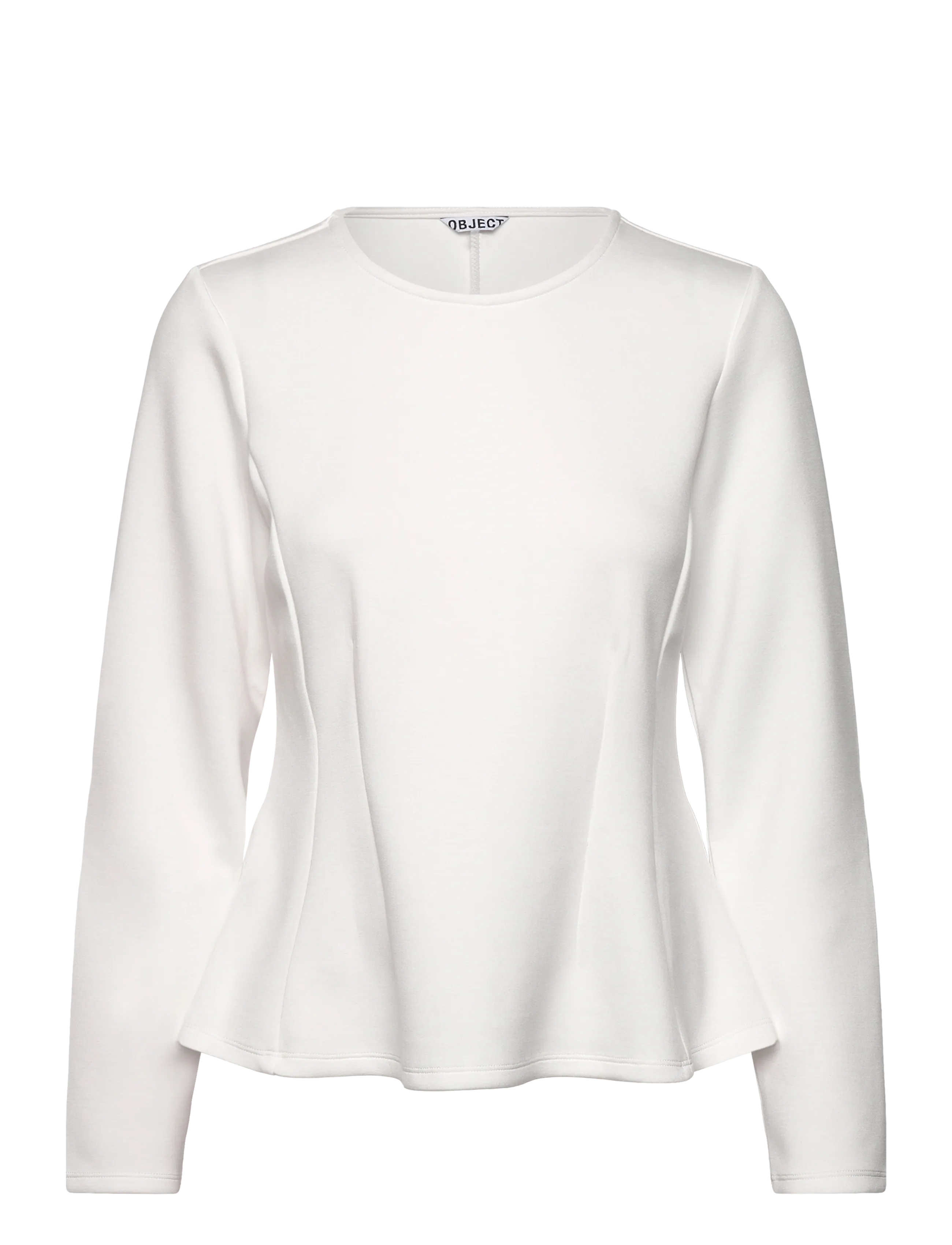 Object OBJDORINA L/S RE SCULPTURE TOP E WI 25 - Transitional Layering - CLOUD DANCER / white