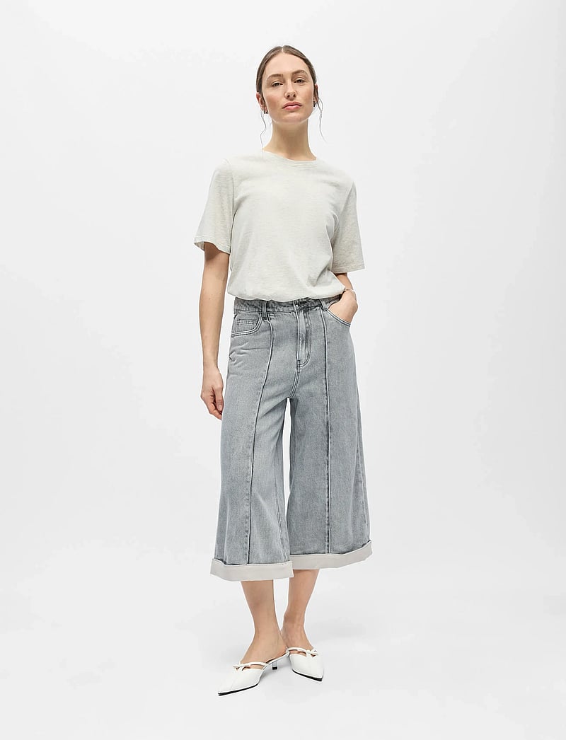 Object - OBJGAIL MW LO BERMUDA DENIM SHORTS 144 - jorts - light grey denim - 0