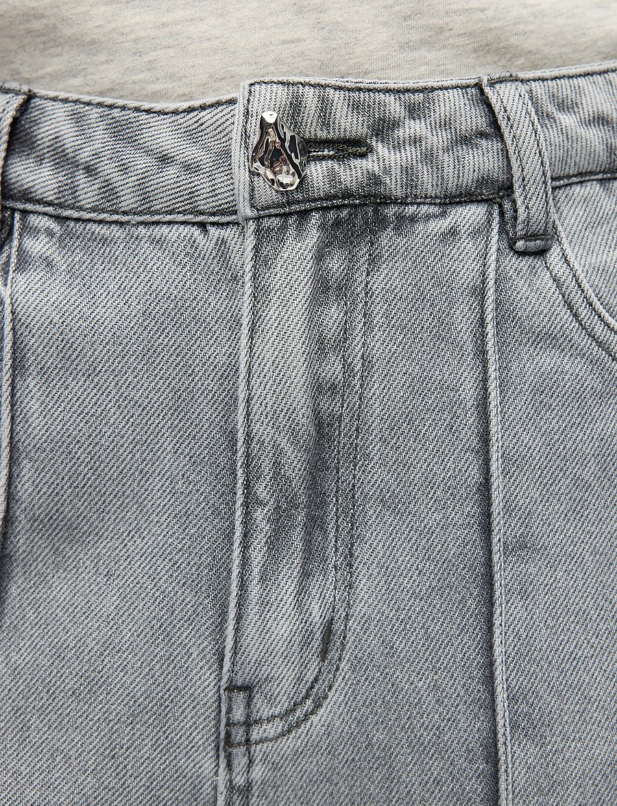 Object - OBJGAIL MW LO BERMUDA DENIM SHORTS 144 - jorts - light grey denim - 5