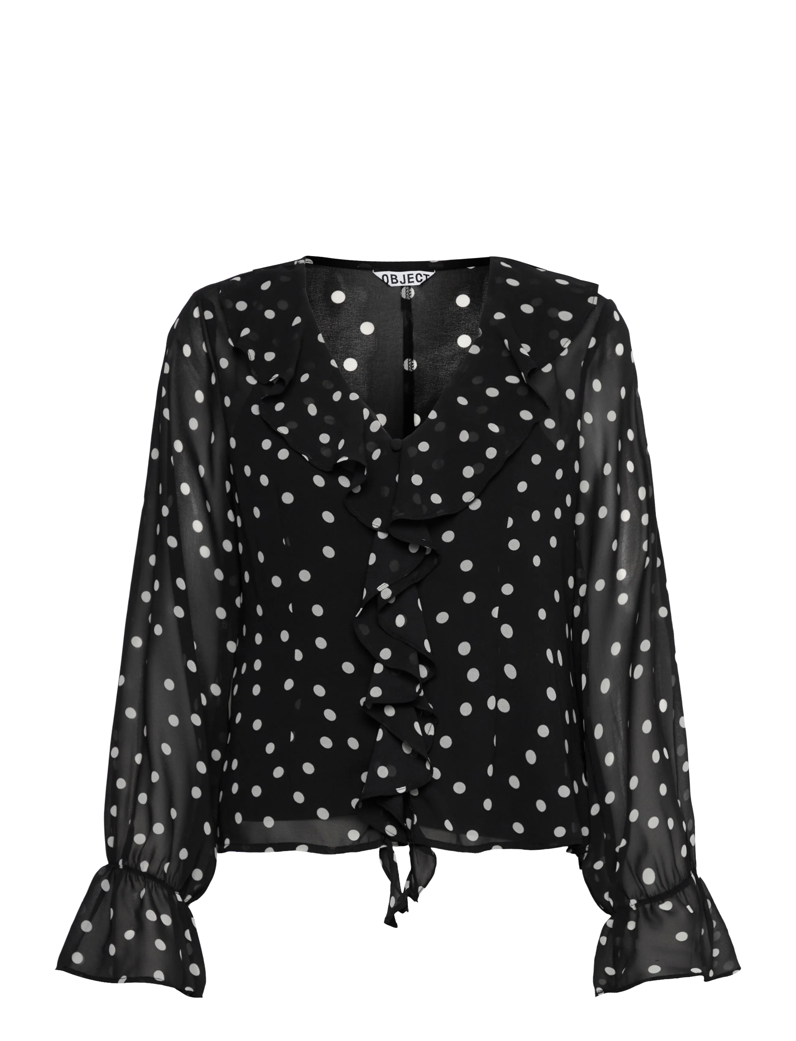 Object OBJGINA L/S RE TOP E WI 25 - Pluusid ja särgid - BLACK / black