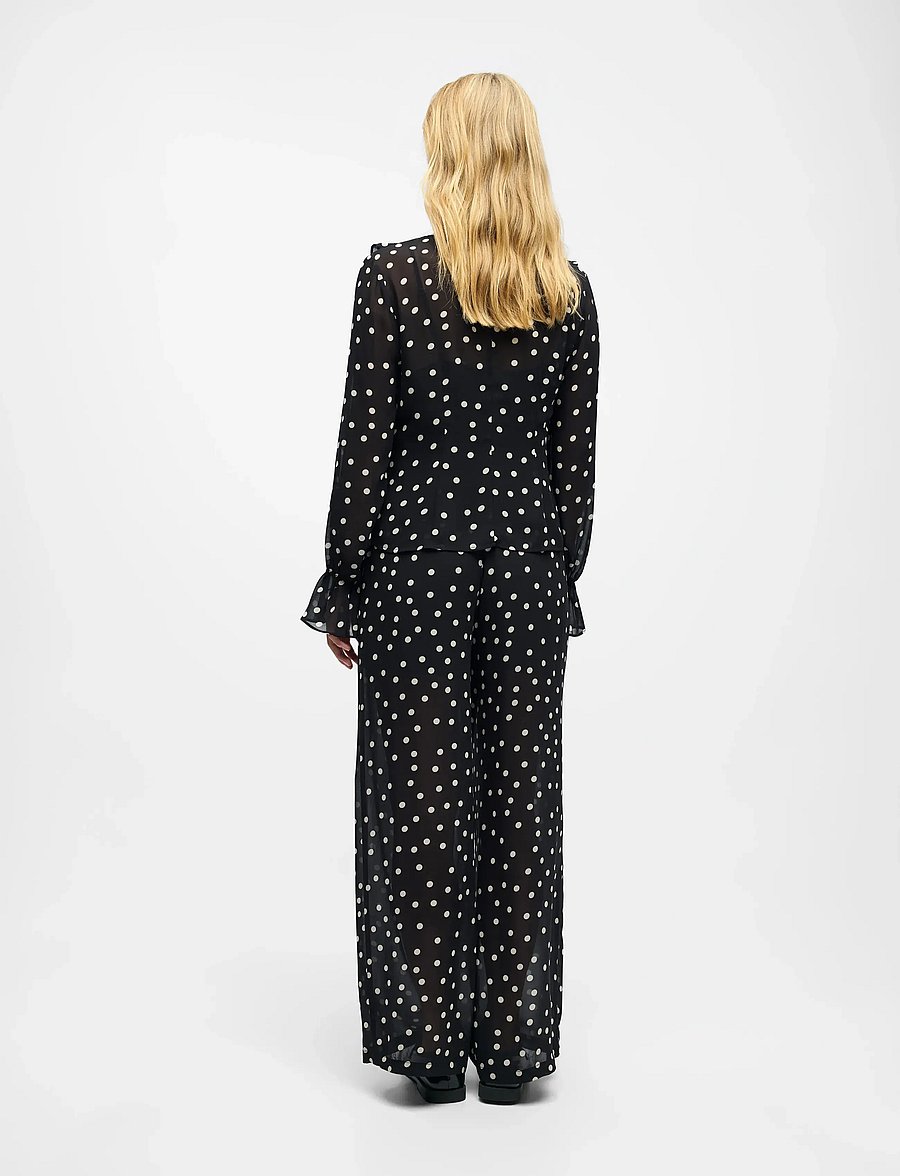 Object - OBJGINA L/S RE TOP E WI 25 - langärmelige blusen - black - 4