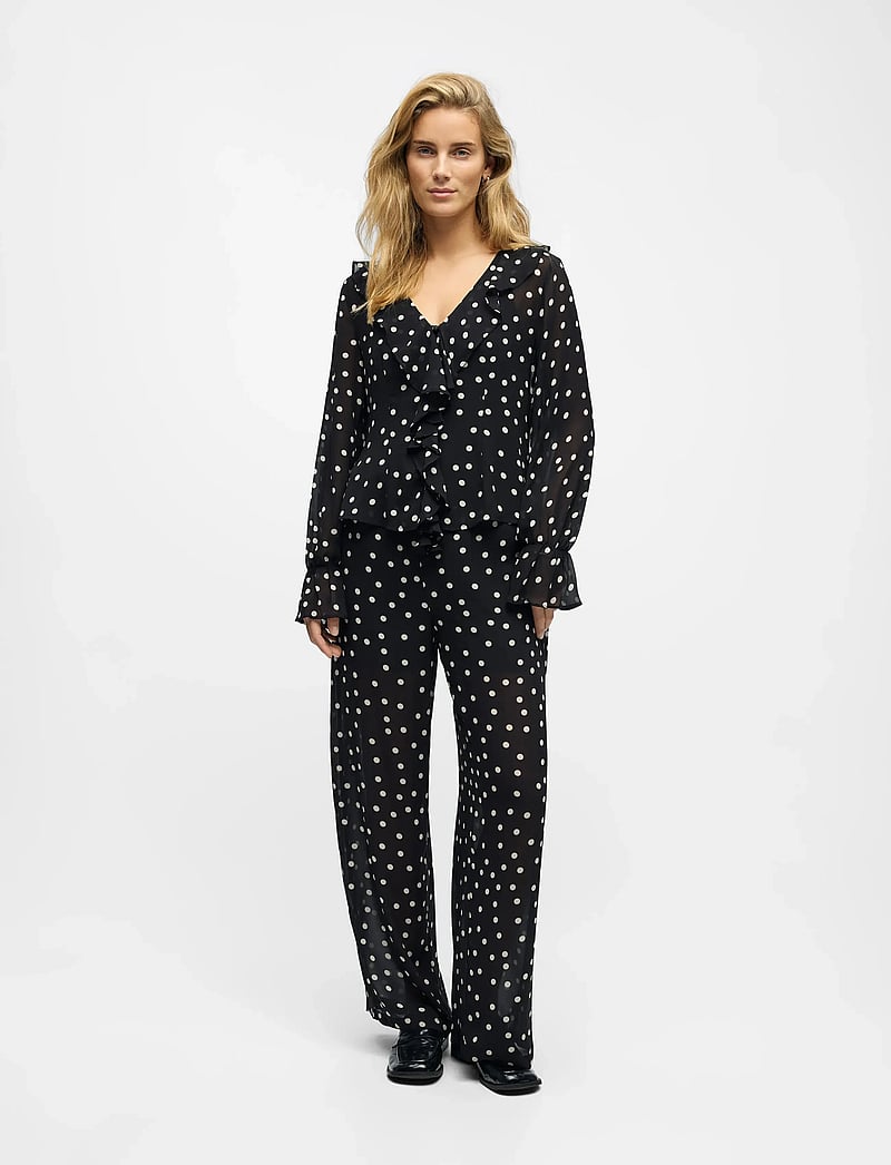 Object - OBJGINA L/S RE TOP E WI 25 - langärmlige blusen - black - 5