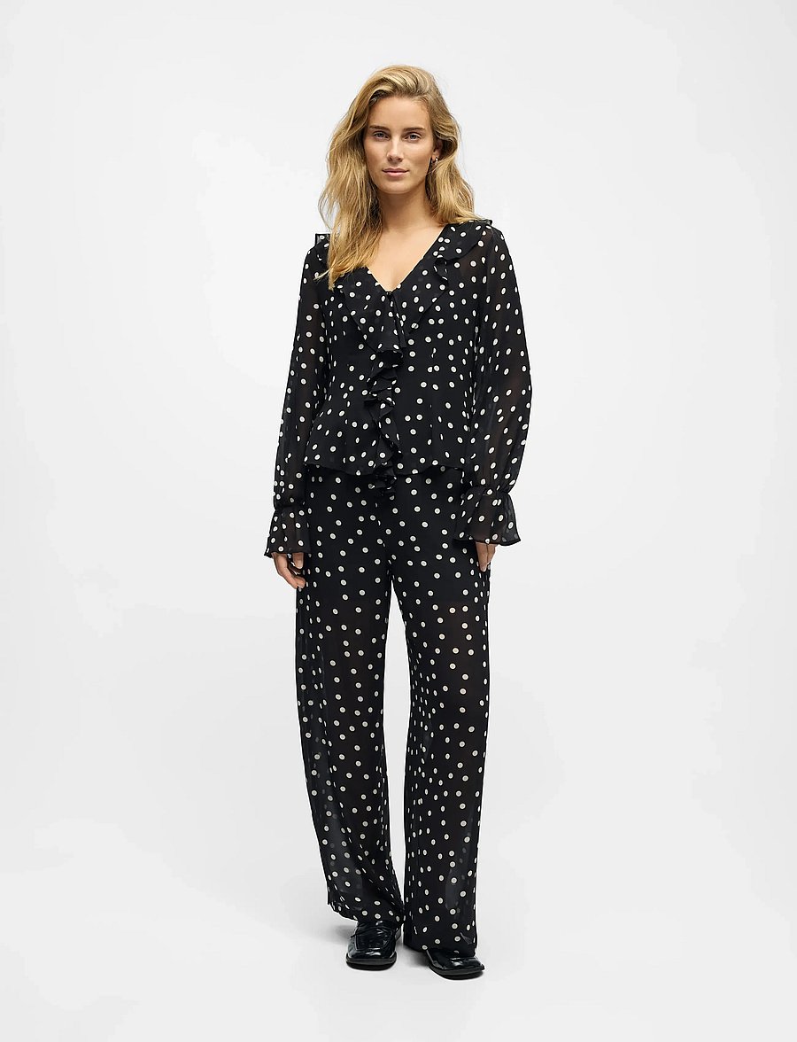 Object - OBJGINA L/S RE TOP E WI 25 - langärmelige blusen - black - 5