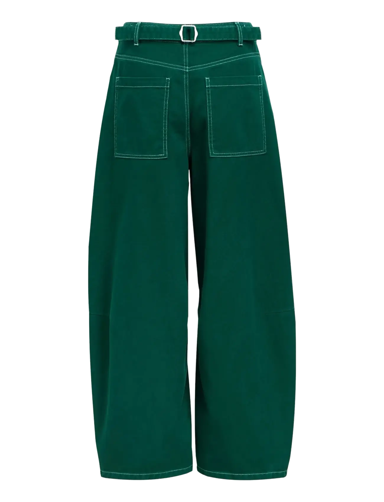Object - OBJMIO ANDREA MW CROPPED TWILL JEANS 144 - wide leg jeans - botanical garden - 2