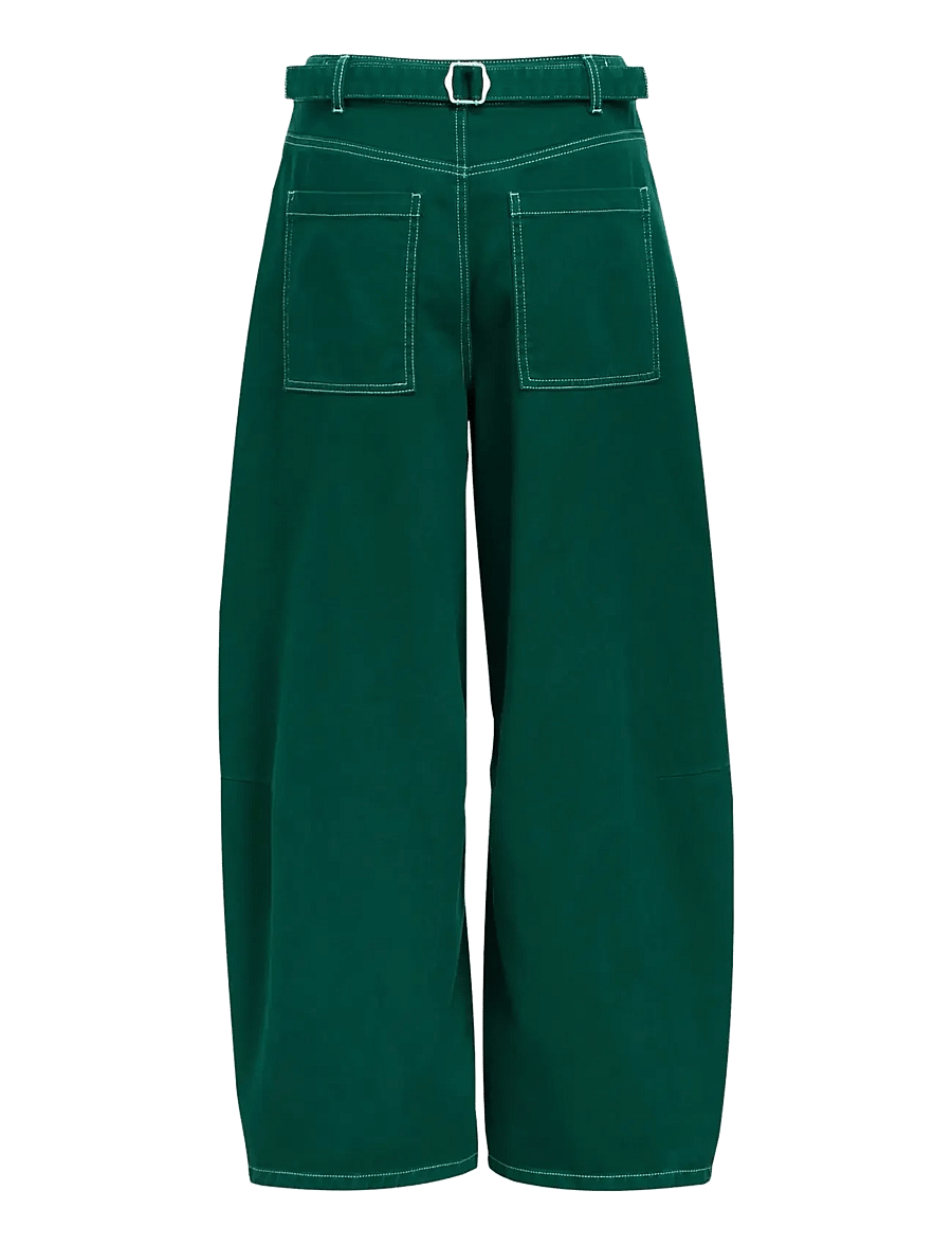 Object - OBJMIO ANDREA MW CROPPED TWILL JEANS 144 - jeans met wijde pijpen - botanical garden - 2