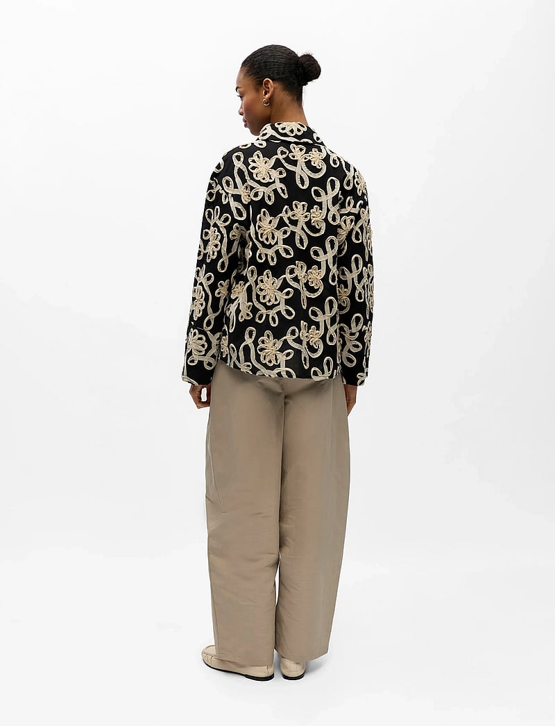 Object - OBJROYA L/S LO SHIRT 144 - langærmede skjorter - black - 2