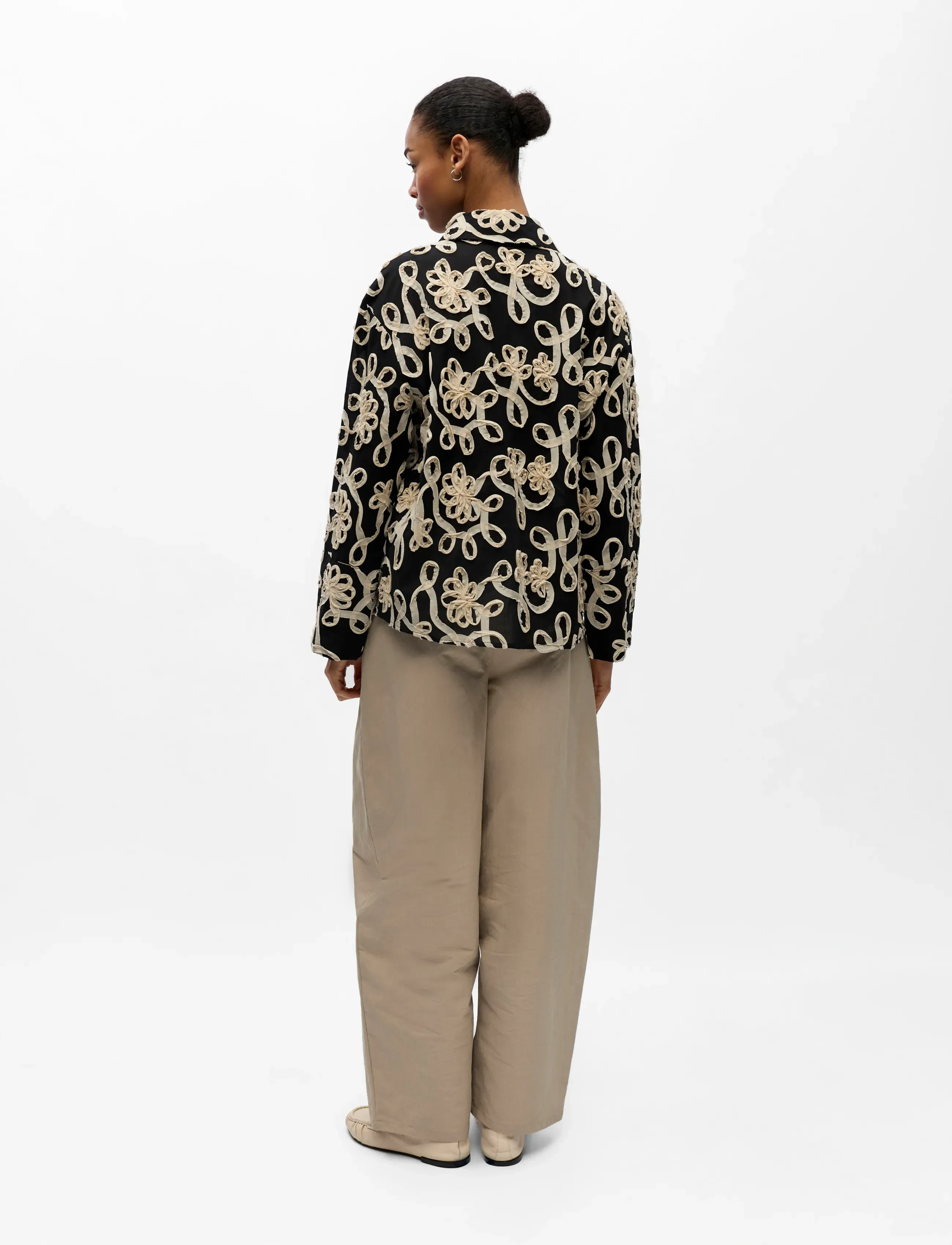 Object - OBJROYA L/S LO SHIRT 144 - langärmlige hemden - black - 2