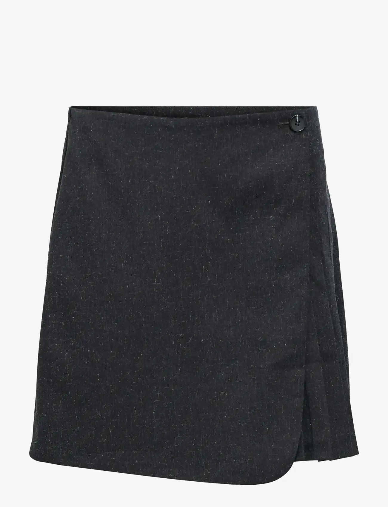 Object - OBJALMA MW SHORT SKIRT E AW FAIR 25 DIV - plisseeritud seelikud - dark grey melange - 1