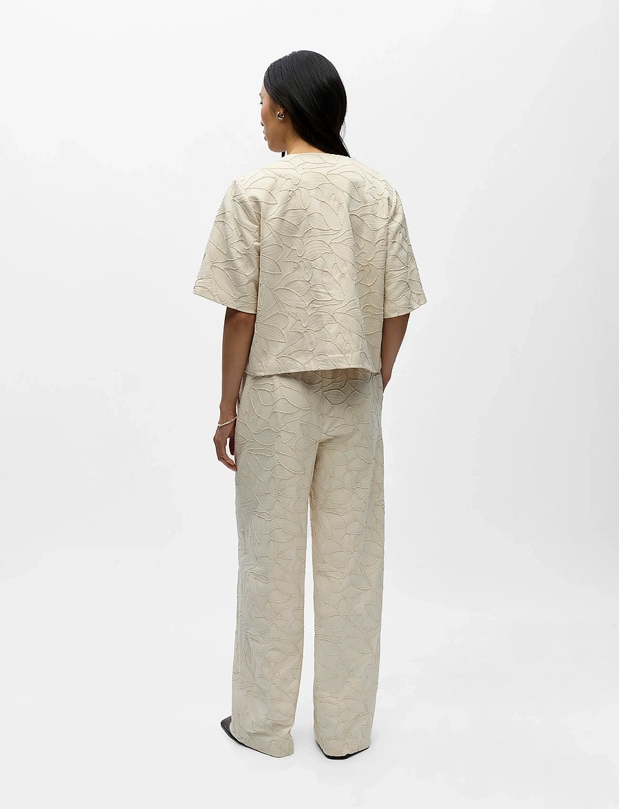 Object - OBJMATHILDA LISA 2/4 LO BLAZER 144 - korta kavajer - white sand - 3