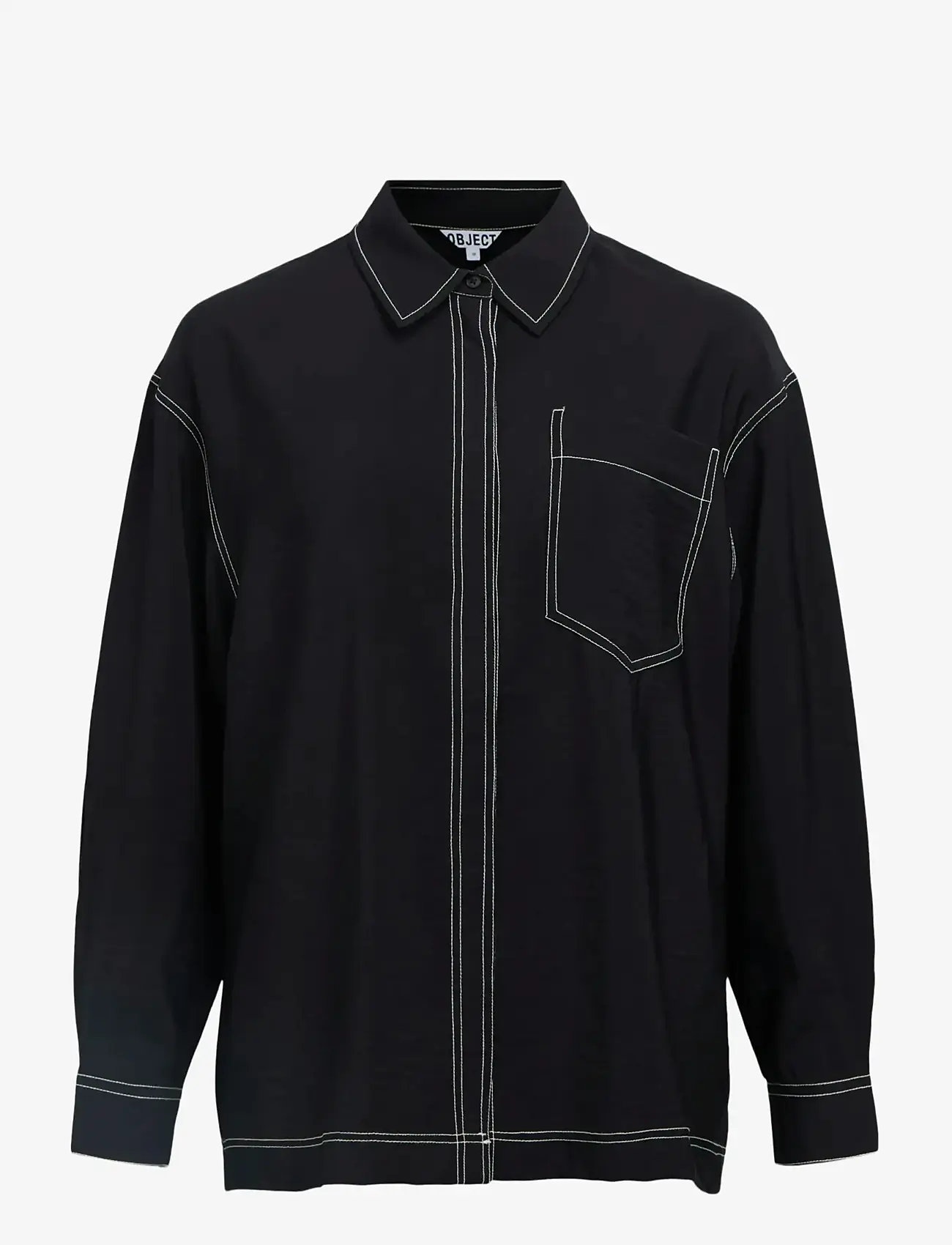 Object - OBJJACIRA LO L/S SHIRT DIV - långärmade skjortor - black - 1