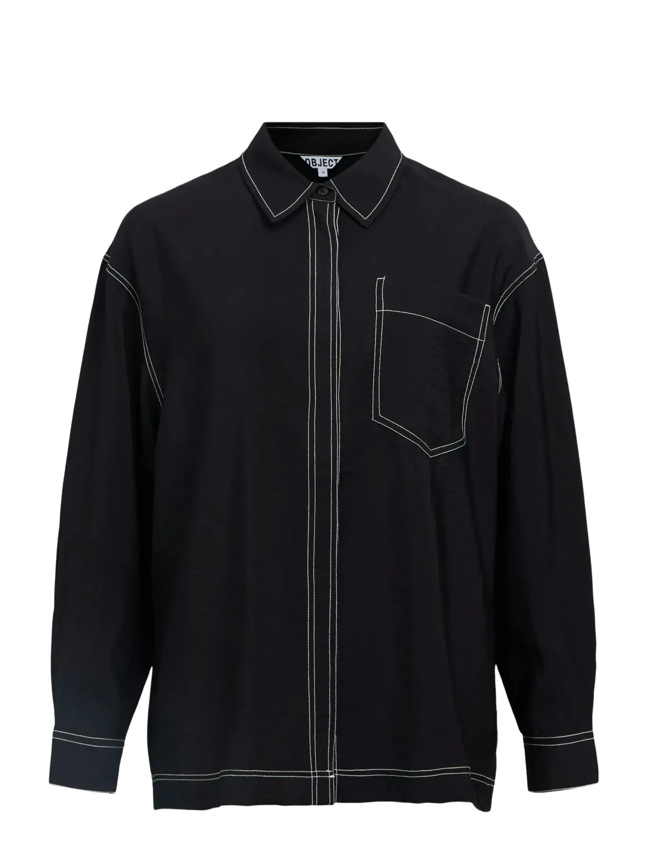 Object OBJJACIRA LO L/S SHIRT DIV - Visa allt - BLACK / black