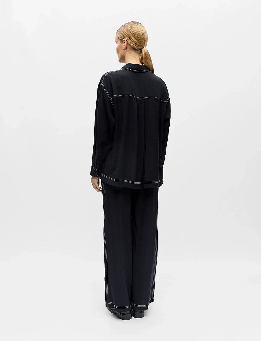 Object - OBJJACIRA LO L/S SHIRT DIV - langermede skjorter - black - 2