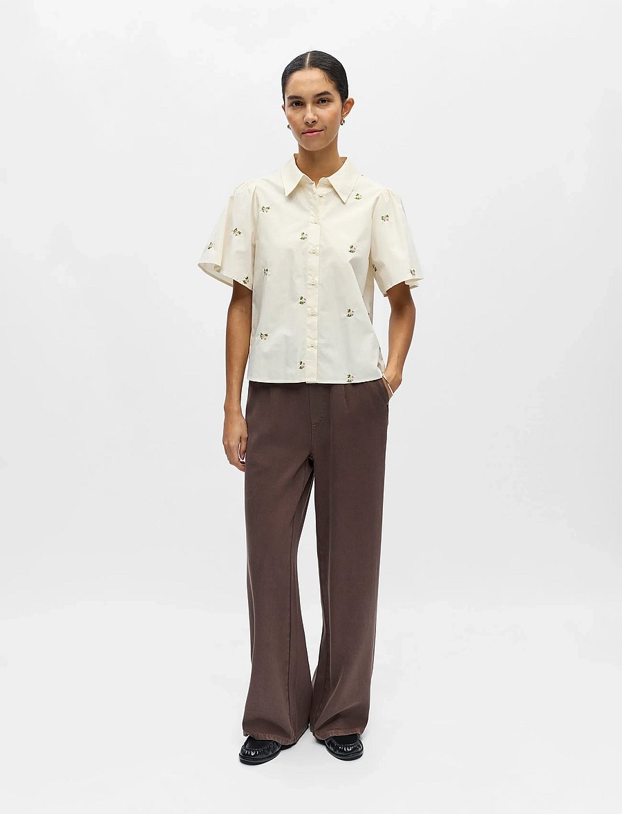 Object - OBJMOLIA S/S RE SHIRT 143 - kortærmede skjorter - cloud dancer - 3