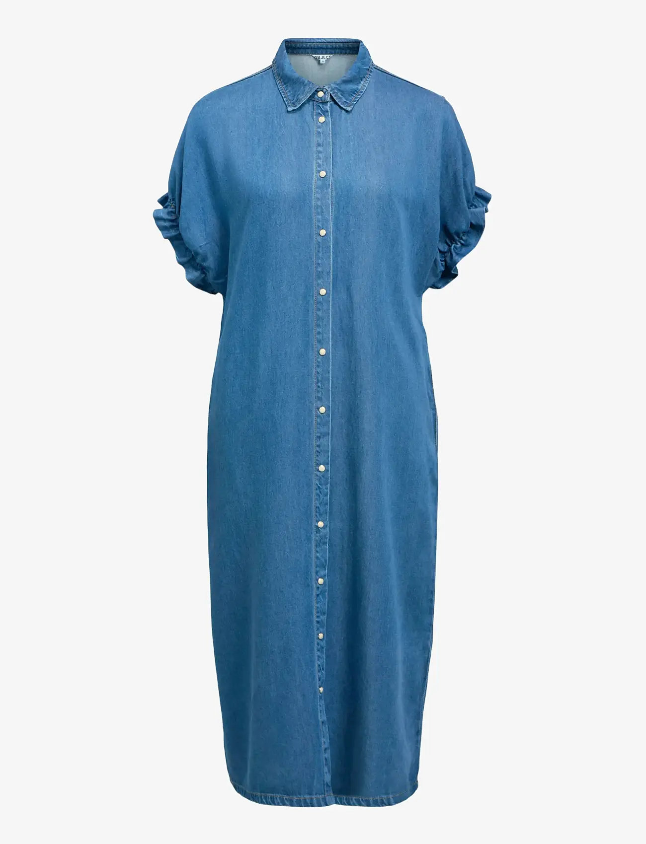 Object - OBJFRAME TIANA 2/4 LO DENIM DRESS DIV - hemdkleider - medium blue denim - 1
