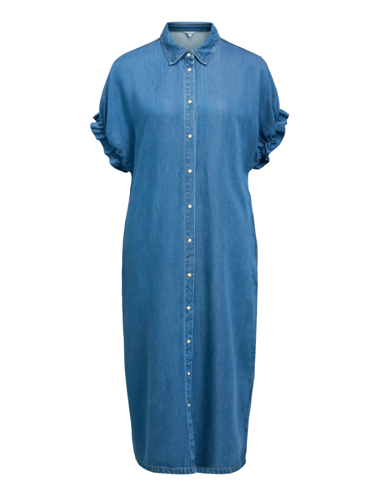 Object OBJFRAME TIANA 2/4 LO DENIM DRESS DIV - Object - MEDIUM BLUE DENIM / blue