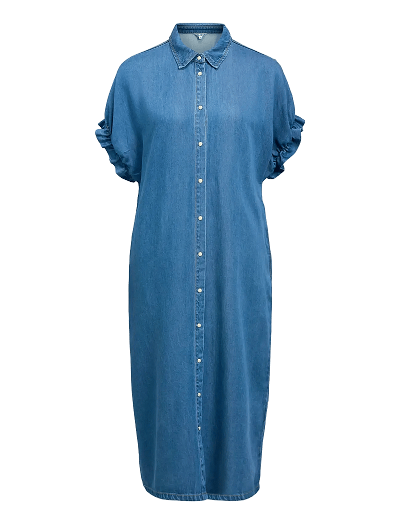Object - OBJFRAME TIANA 2/4 LO DENIM DRESS DIV - hemdkleider - medium blue denim - 1