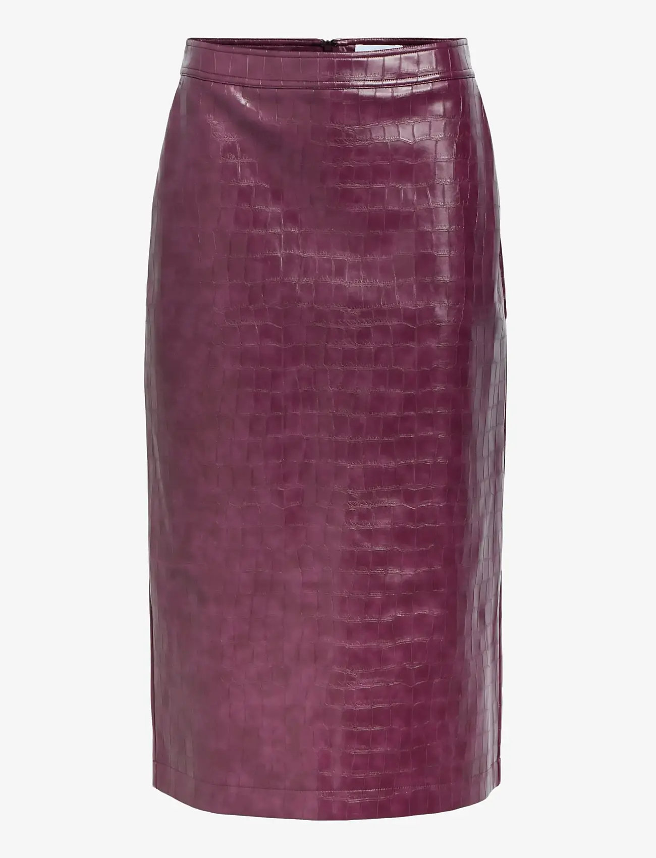 Object - OBJSALVA HW PENCIL PU SKIRT E AW FAIR 25 - midiseelikud - mauve wine - 1