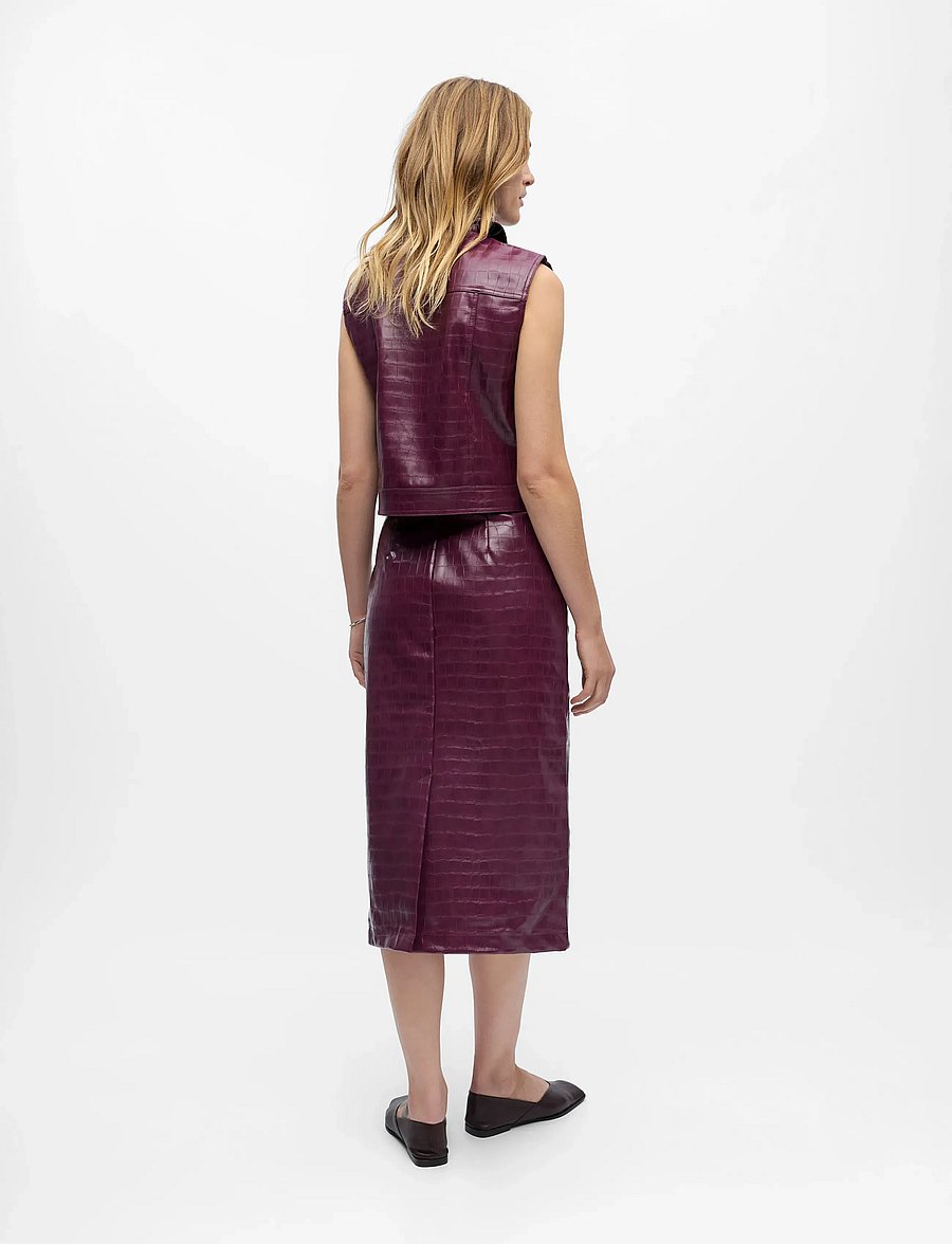 Object - OBJSALVA S/L PU VEST E AW FAIR 25 - vestes de printemps - mauve wine - 2