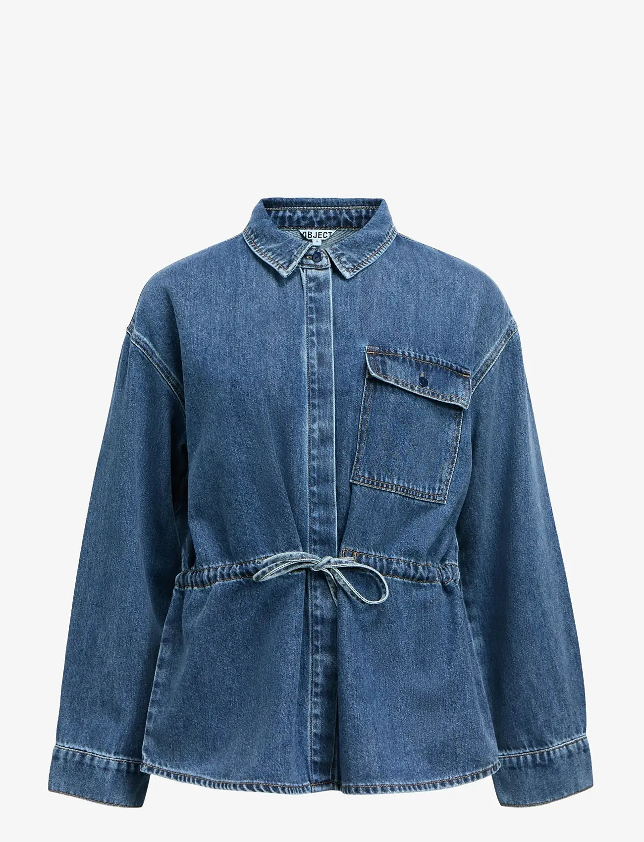 Object - OBJROSIE L/S JACKET E AW FAIR 25 - spring jackets - medium blue denim - 1