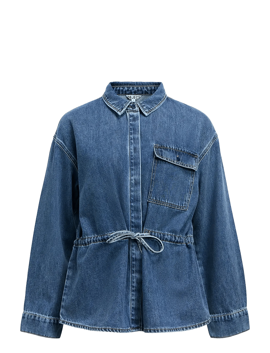Object - OBJROSIE L/S JACKET E AW FAIR 25 - frühlingsjacken - medium blue denim - 1