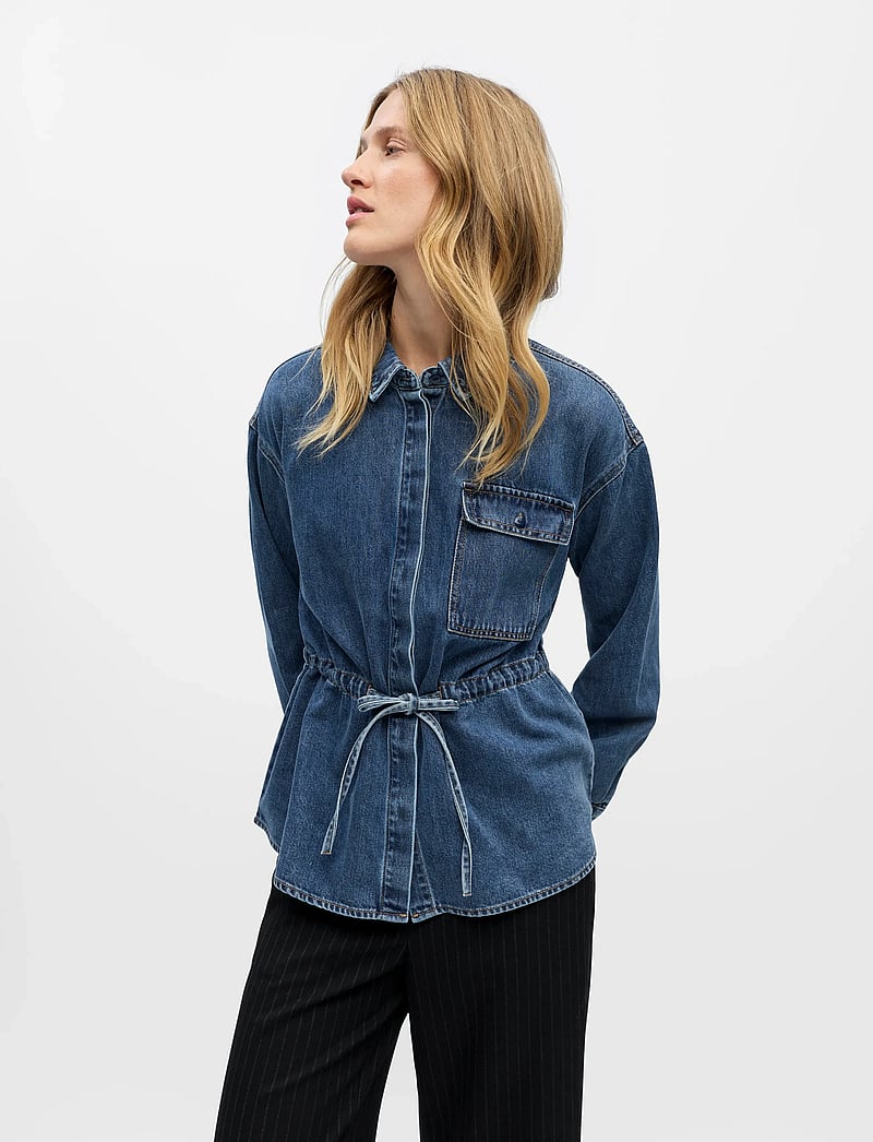 Object - OBJROSIE L/S JACKET E AW FAIR 25 - vårjackor - medium blue denim - 0