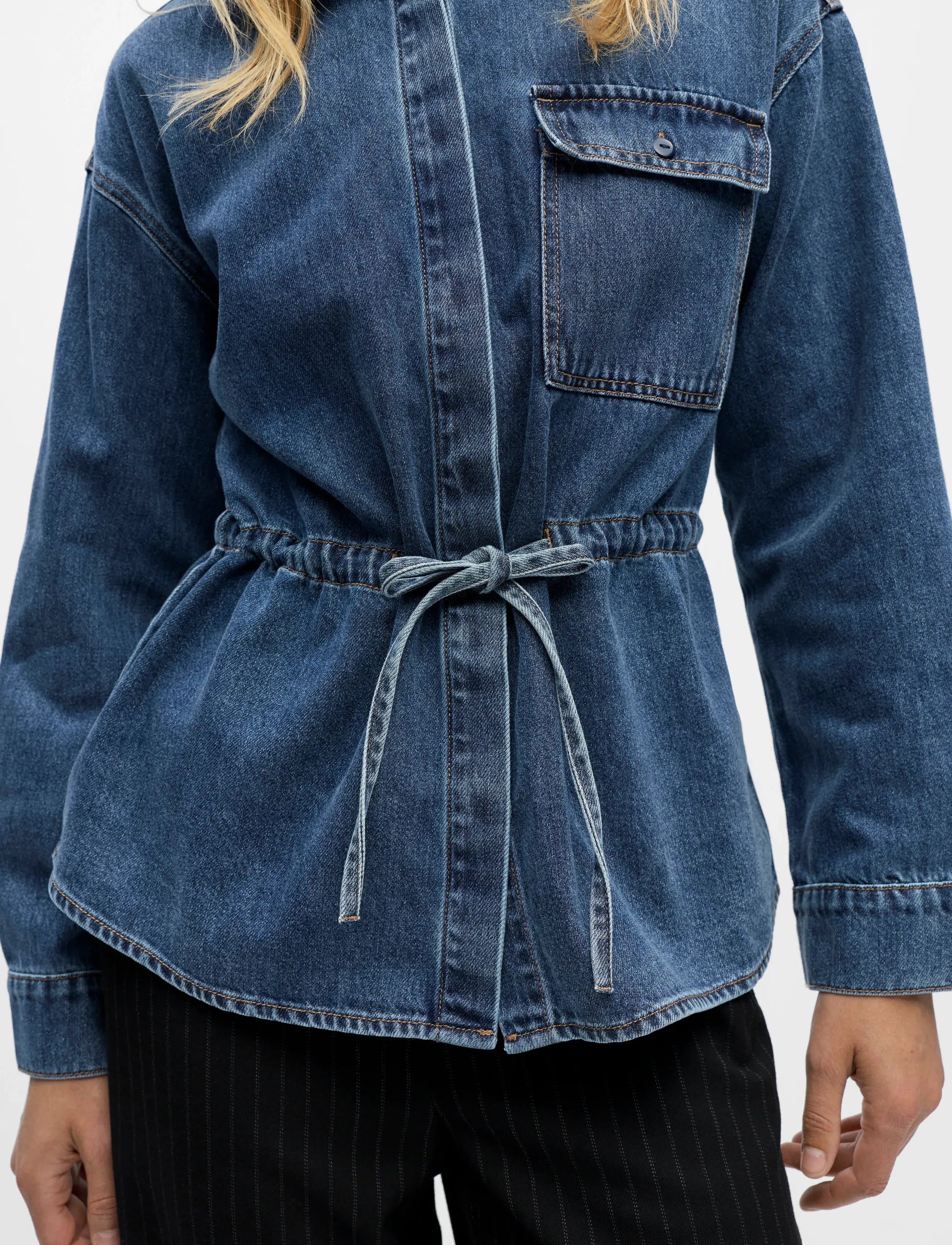 Object - OBJROSIE L/S JACKET E AW FAIR 25 - spijkerjassen - medium blue denim - 4