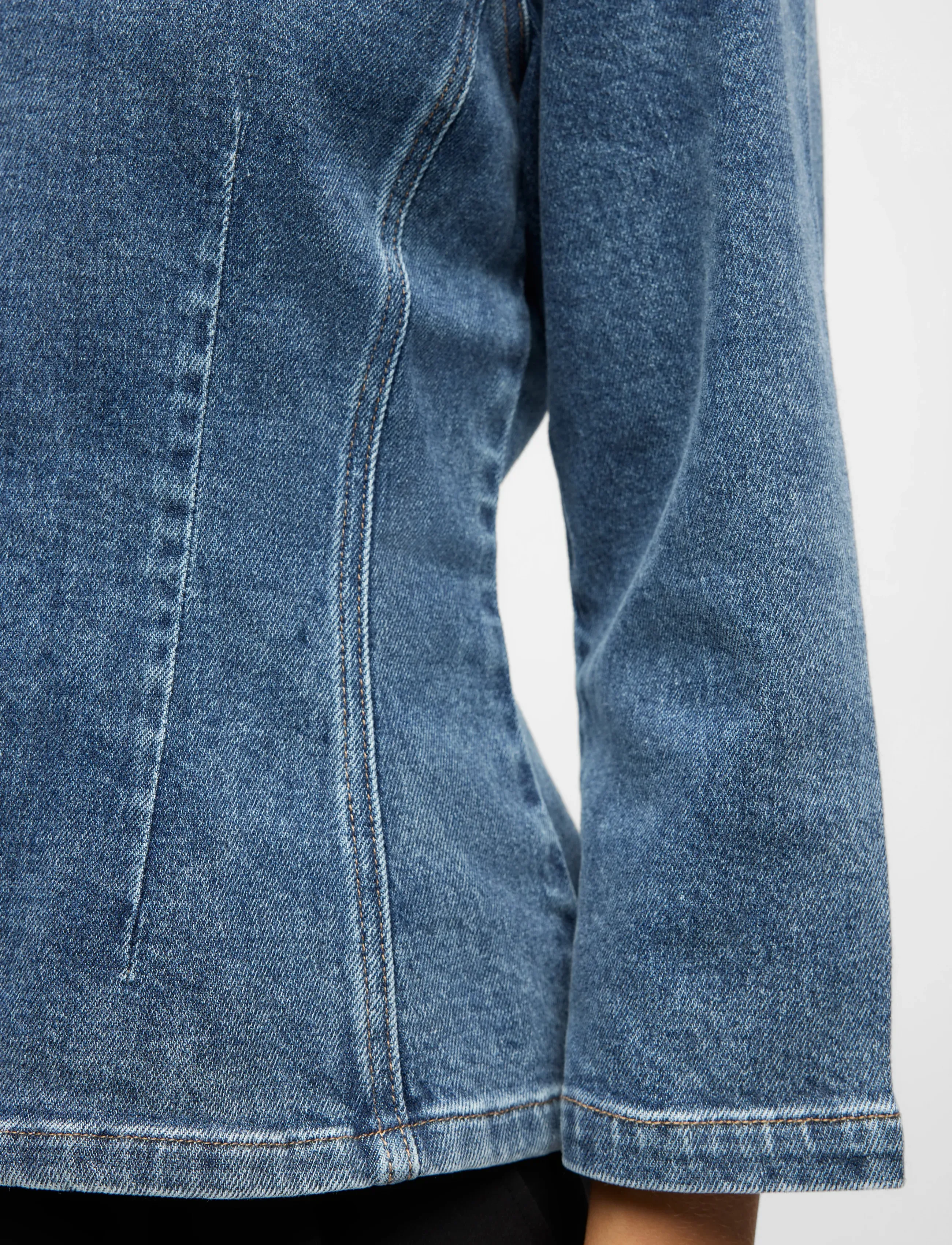 Object - OBJROSIE 2/4 RE SCULPTURE TOP AW FAIR 25 - jeanshemden - medium blue denim - 5