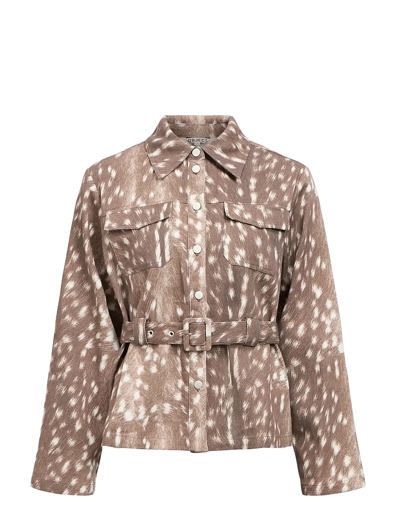 Object - OBJBELMA L/S RE SHIRT E AW FAIR 25 - overshirts - cocoa brown - 1