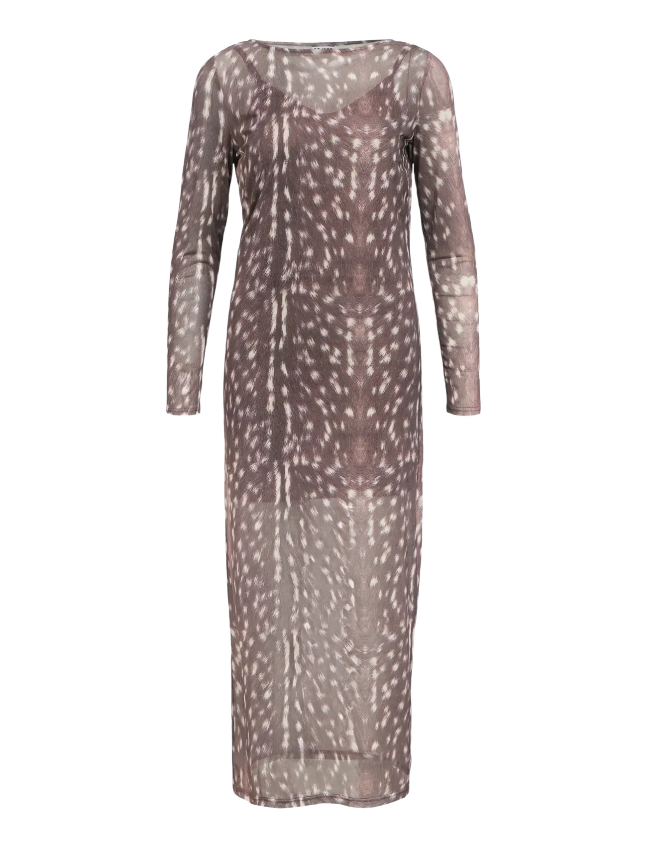 Object OBJMONTANA L/S SLI DRESS E AW 25 - Maxi kjoler - COCOA BROWN / multi