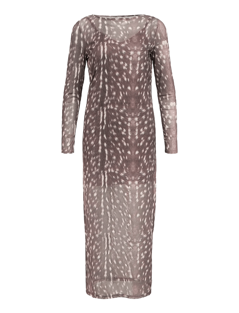 Object - OBJMONTANA L/S SLI DRESS E AW 25 - aftenkjoler - cocoa brown - 1