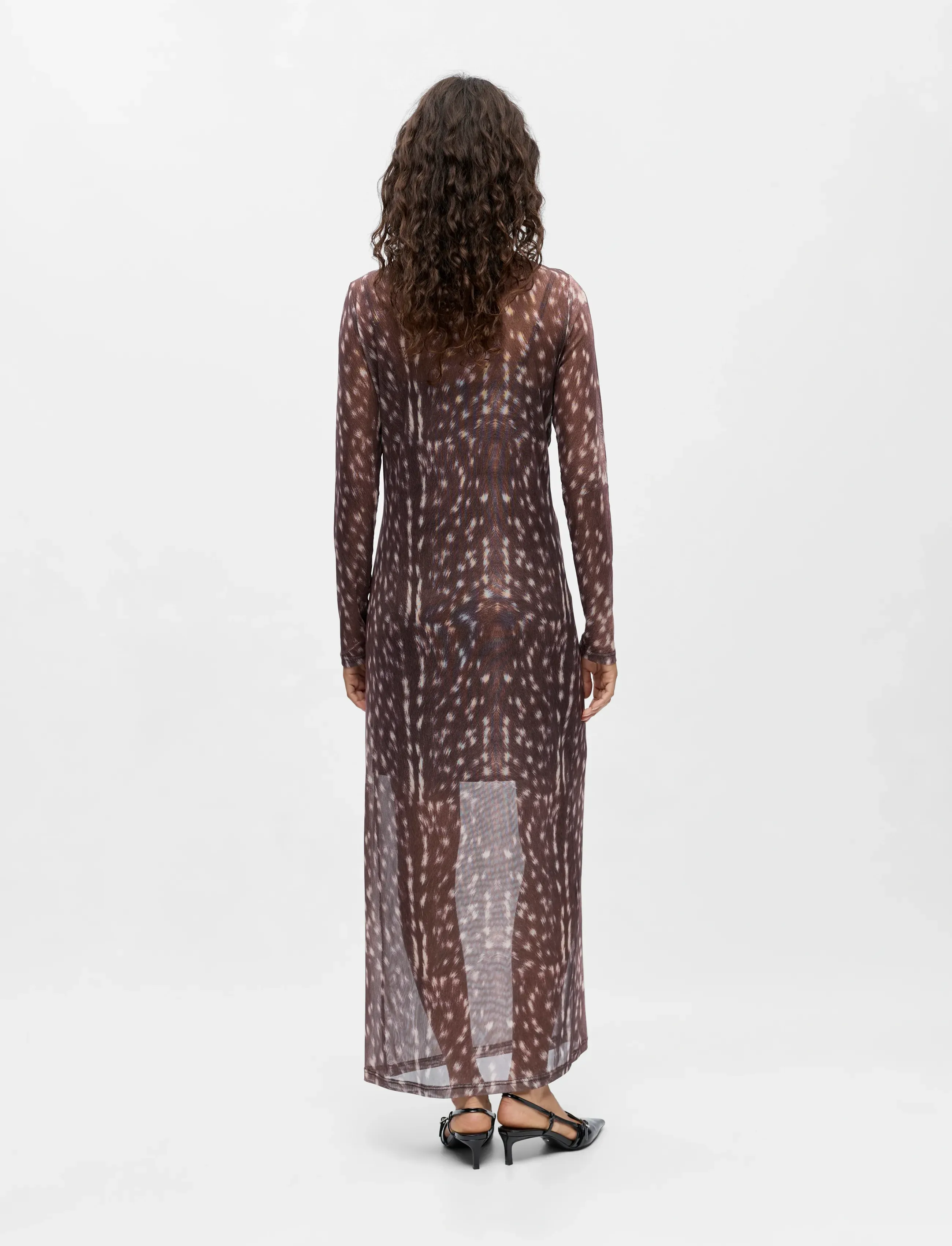 Object - OBJMONTANA L/S SLI DRESS E AW 25 - Õhtukleidid - cocoa brown - 2