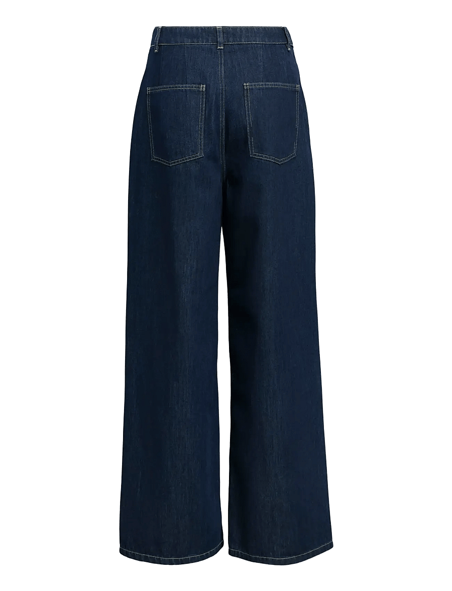 Object - OBJCARLY MW LO JEANS E AW FAIR 25 - vida byxor - dark blue denim - 2