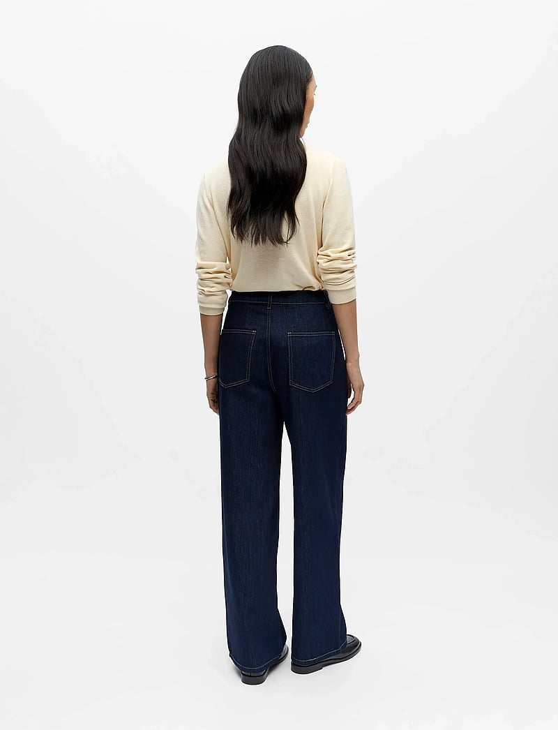 Object - OBJCARLY MW LO JEANS E AW FAIR 25 - laia säärega püksid - dark blue denim - 3