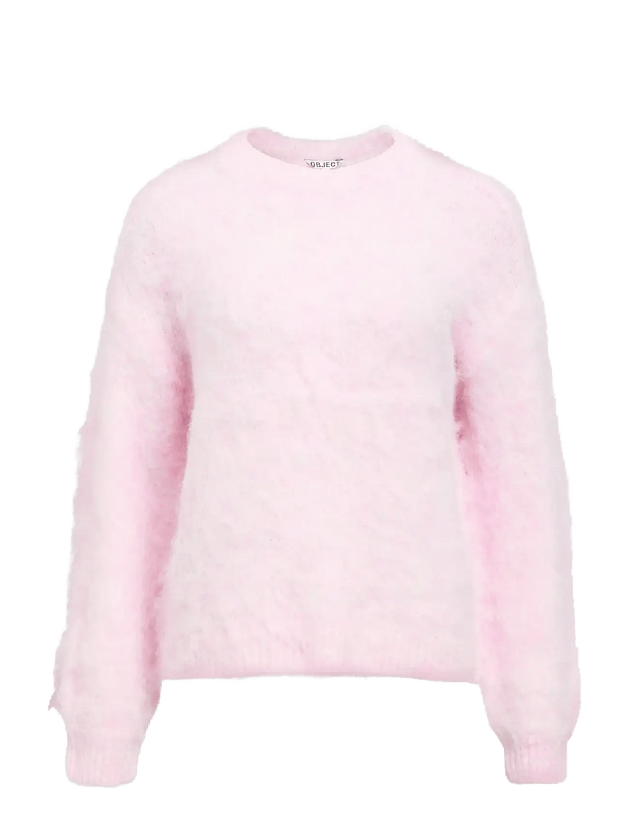 Object - OBJMILLY L/S PULLOVER E AW FAIR 25 - megztiniai - pink lady - 0
