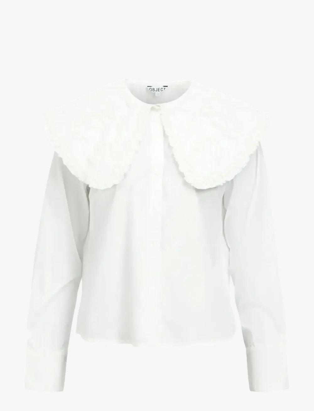 Object - OBJENESA L/S RE SHIRT E AW FAIR 25 - langärmlige blusen - cloud dancer - 1