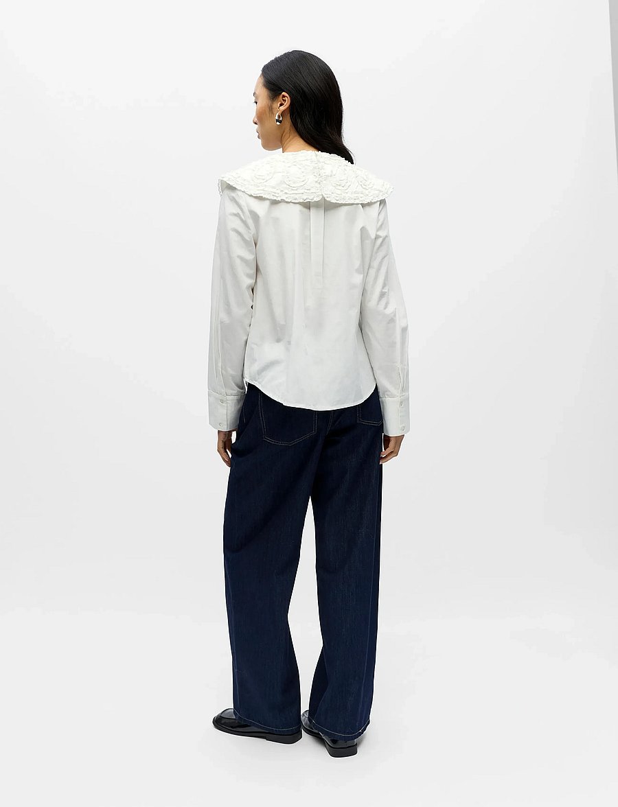 Object - OBJENESA L/S RE SHIRT E AW FAIR 25 - langärmelige blusen - cloud dancer - 2