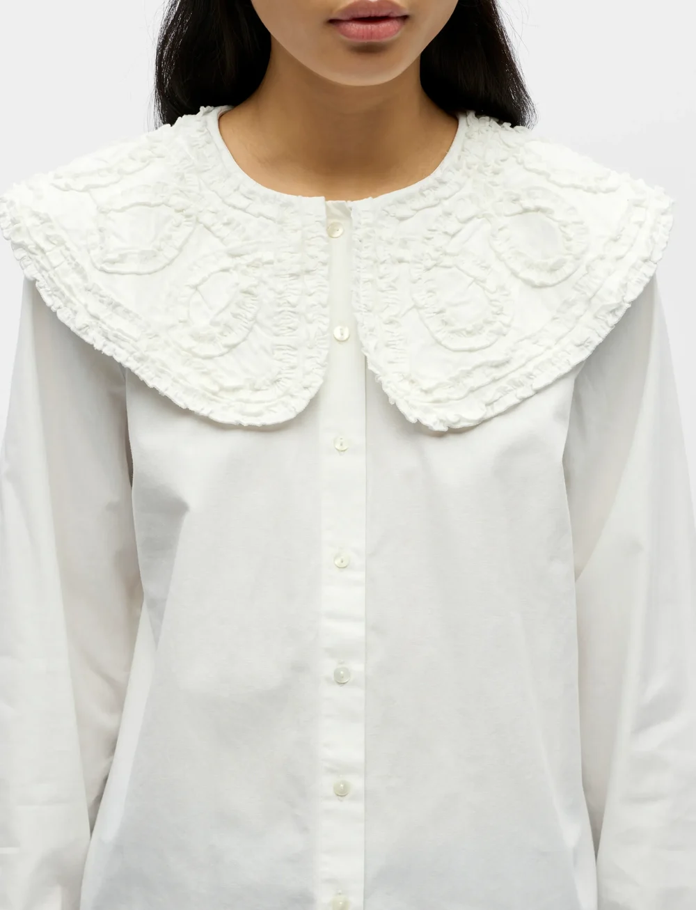 Object - OBJENESA L/S RE SHIRT E AW FAIR 25 - langärmlige blusen - cloud dancer - 3