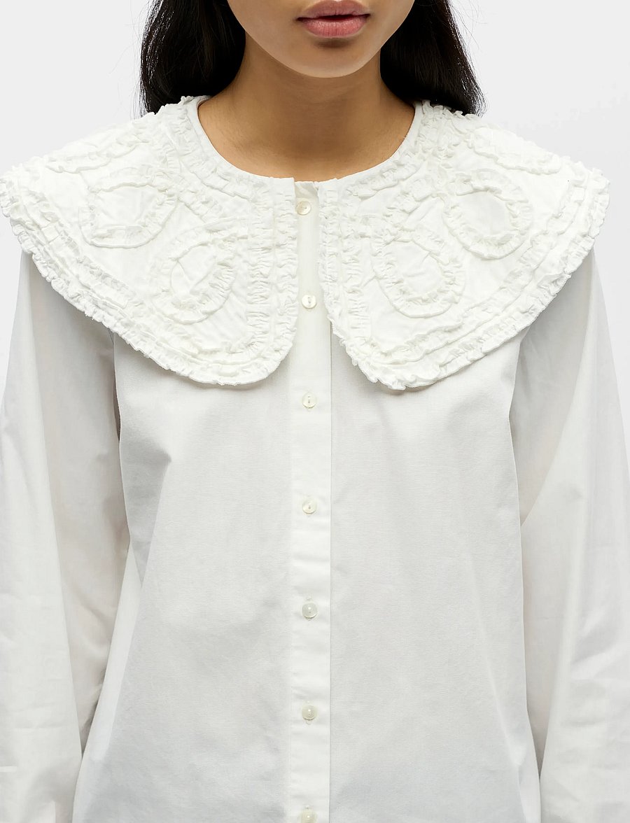 Object - OBJENESA L/S RE SHIRT E AW FAIR 25 - langärmelige blusen - cloud dancer - 3