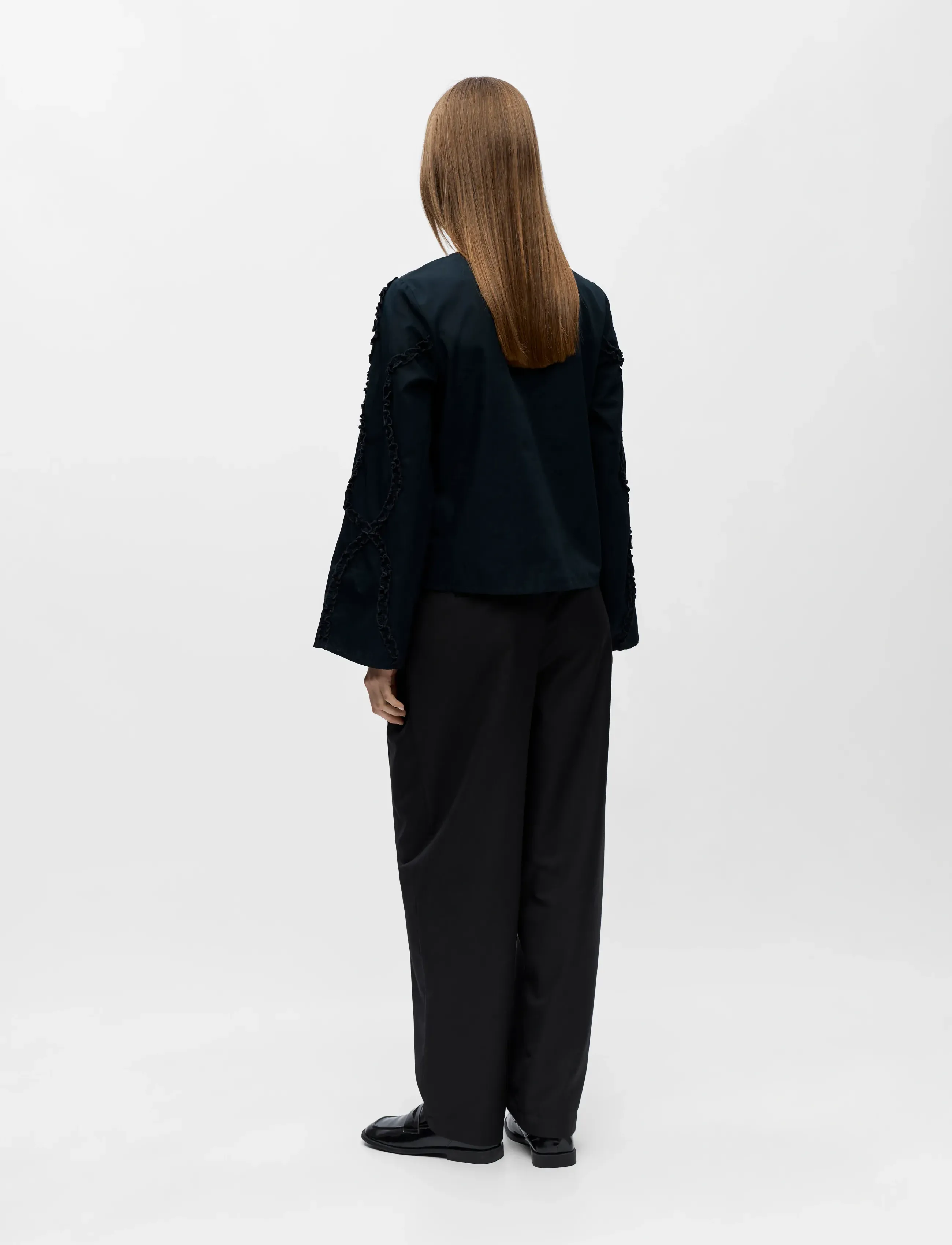 Object - OBJENESA L/S RE TOP E AW FAIR 25 - langärmlige blusen - black - 2