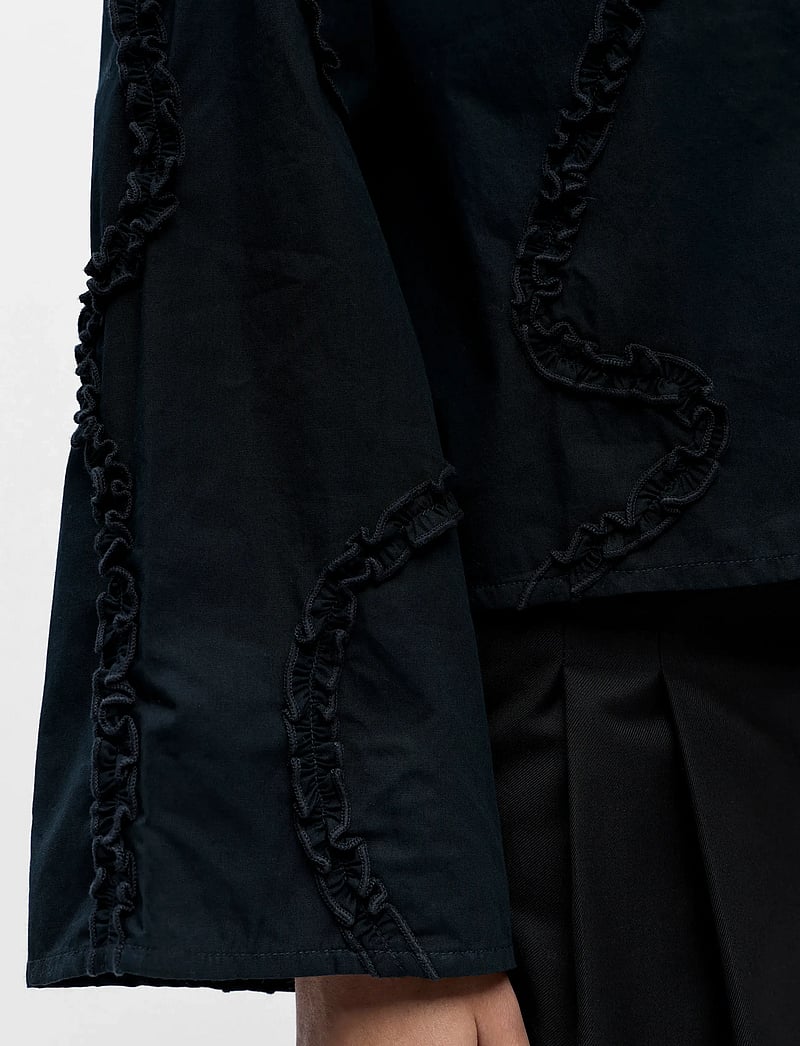 Object - OBJENESA L/S RE TOP E AW FAIR 25 - langærmede bluser - black - 4