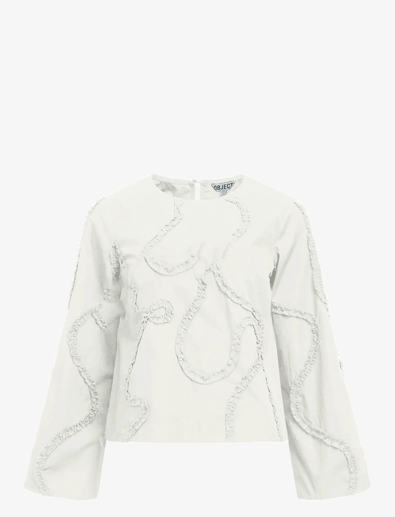 Object - OBJENESA L/S RE TOP E AW FAIR 25 - langærmede bluser - cloud dancer - 1