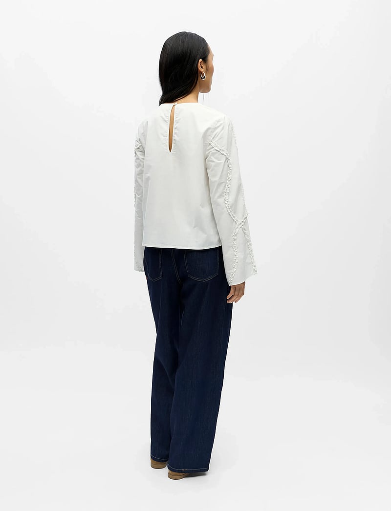 Object - OBJENESA L/S RE TOP E AW FAIR 25 - langærmede bluser - cloud dancer - 2