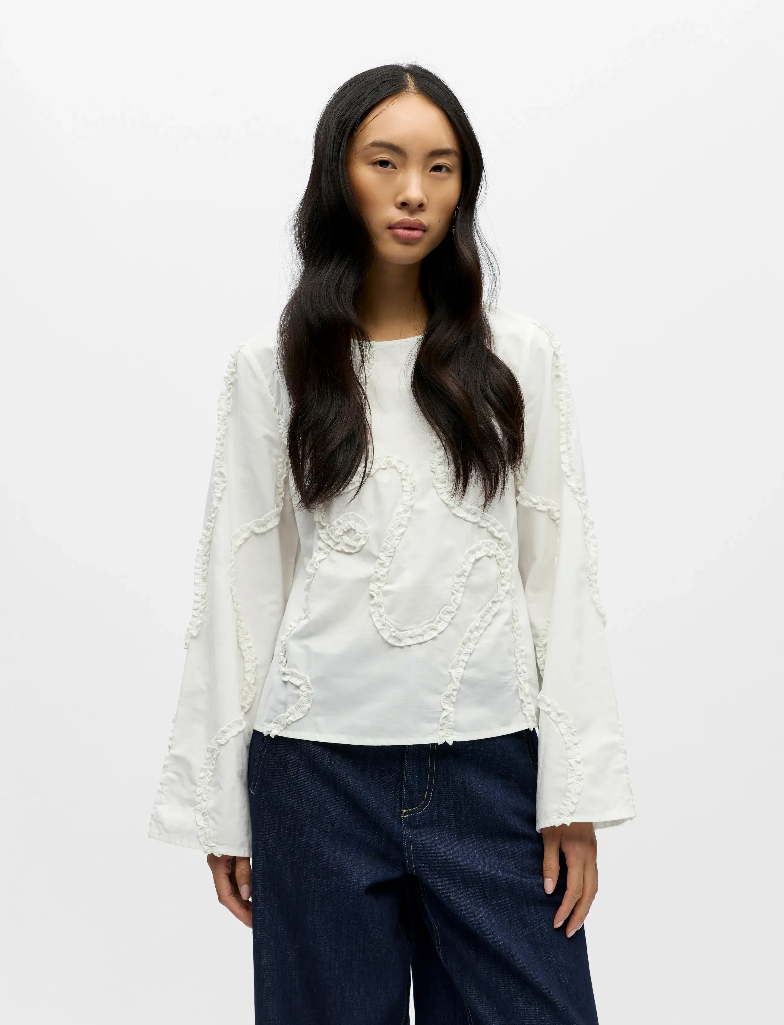 Object - OBJENESA L/S RE TOP E AW FAIR 25 - langärmlige blusen - cloud dancer - 3