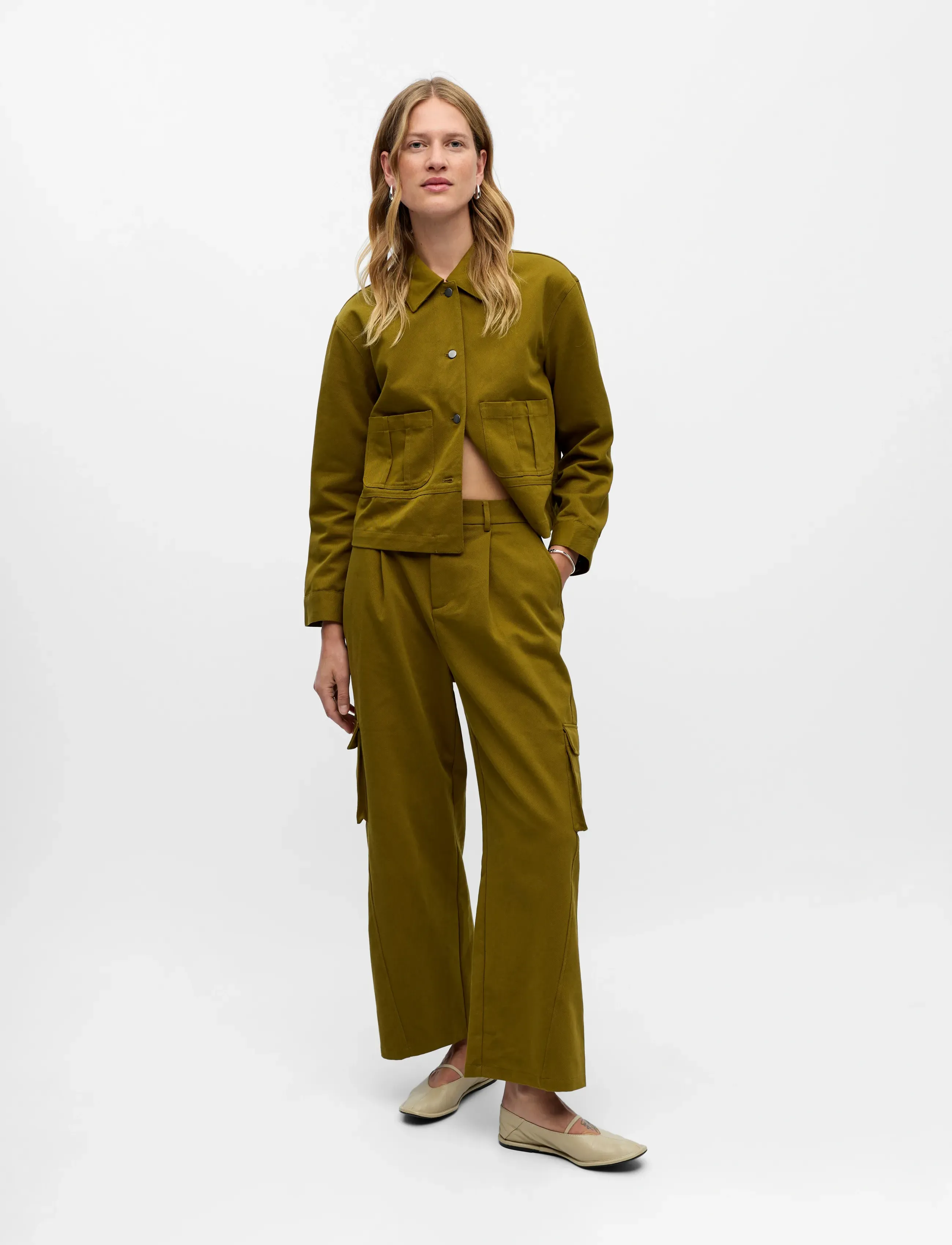 Object Objhalia Mw Lo Pant E Aw Fair 25, 34, Green, Bukser > Cargo-Bukser, Dame