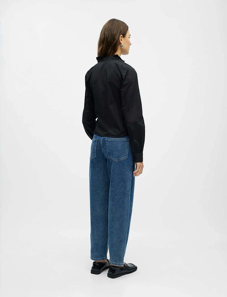 Object - OBJHOPE L/S WRAP SHIRT E AW FAIR 25 - langärmlige hemden - black - 2