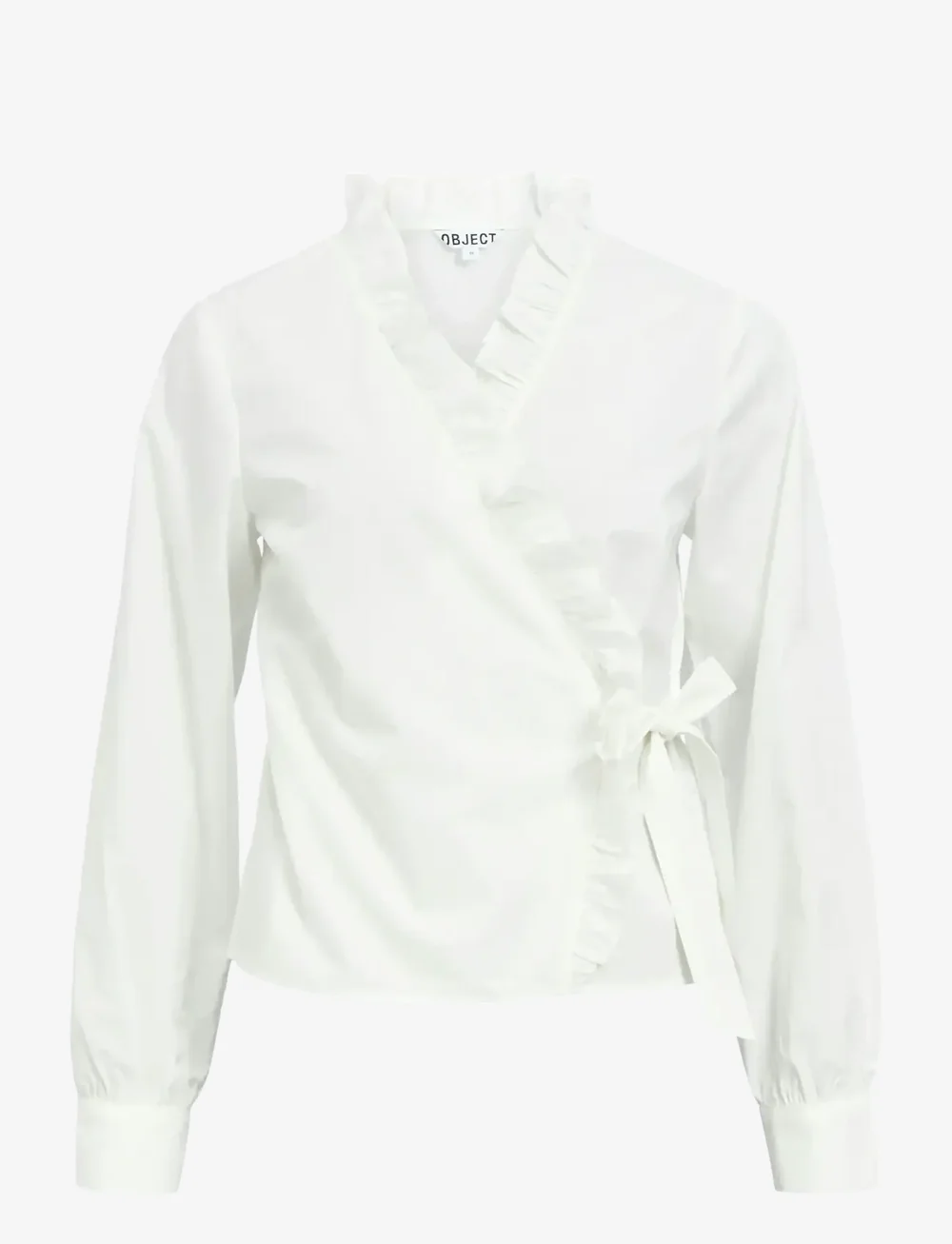 Object - OBJHOPE L/S WRAP SHIRT E AW FAIR 25 - langærmede skjorter - cloud dancer - 1