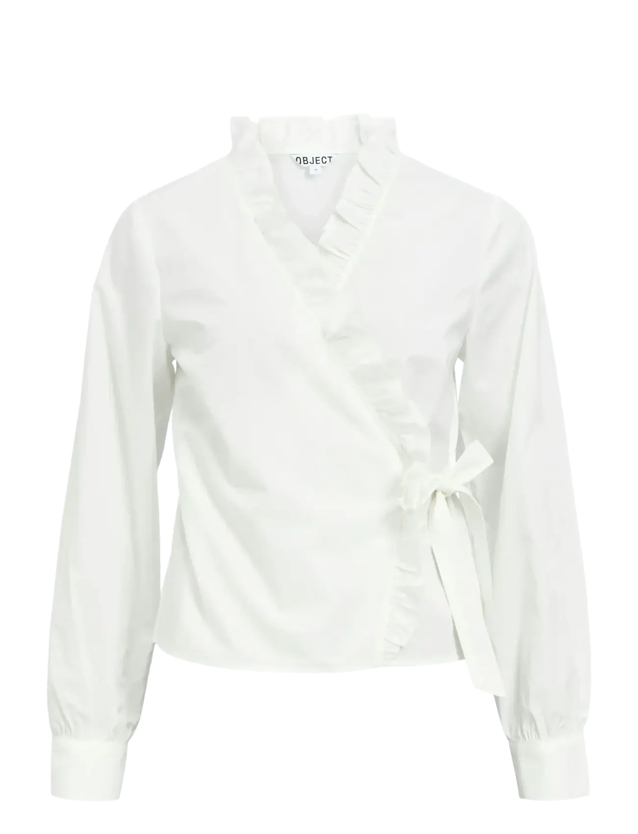 Object OBJHOPE L/S WRAP SHIRT E AW FAIR 25 - Pluusid ja särgid - CLOUD DANCER / white