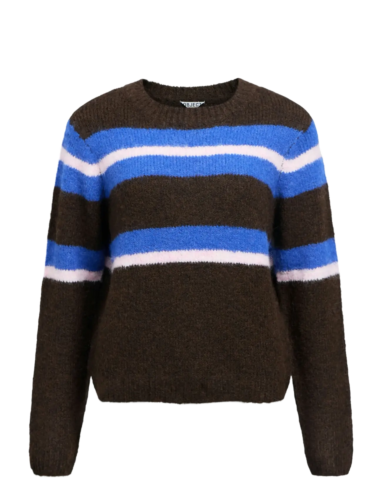 OBJECT Objgalia L/S Re Knit Pullover Aw Fair 25 Braun - XS - Damen